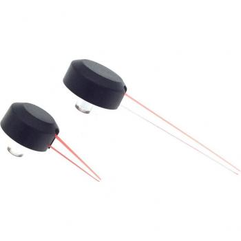 Juego de 2 puntas de medidor de barco en plástico blanco y rojo, diámetros 21mm / 44mm