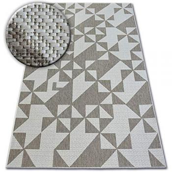Tapis en Corde Sizal 20489 Beige Triangles 80x150 cm