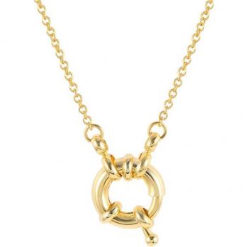 925 Sterling Silver Women's Choker Necklace with Tiny Buckle Charm