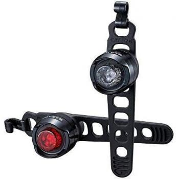 CatEye Unisex's Orb Rechargeable Bicycle Light Set, Polished Black