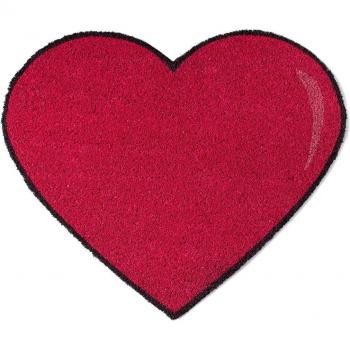 Felpudo de Entrada Fisura Corazón, 60 cm × 50 cm, rojo