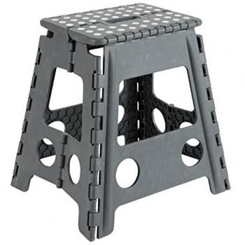 Scala Pieghevole Sgabello Grigio