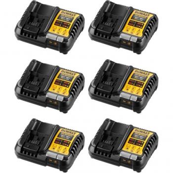 Dewalt 6× Caricabatterie DCB1104‑6 – 12V / 18V