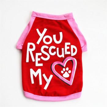 Camiseta con Estampado de Letras para Perros Pequeños