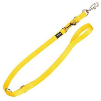 Correa Lisse Multiposition pour Chien Red Dingo Jaune (1,5 x 200 cm)
