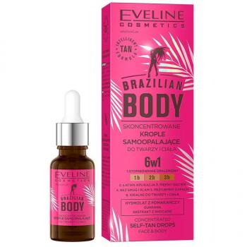 Eveline Cosmetics Brazilian Body Concentrated Self Tan Drops für einen bronzefarbenen Teint