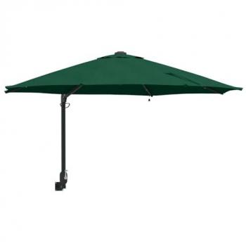 Parasol Exterior Vidaxl Verde 248 cm con Iluminación LED
