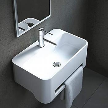 Flavio Ambra: Lavabo Sospeso a Forma Rettangolare 50 cm