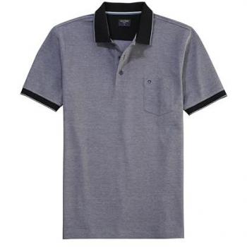 OLYMP Poloshirt »Casual« – Two‑Tone Piqué, Seitenschlitzen