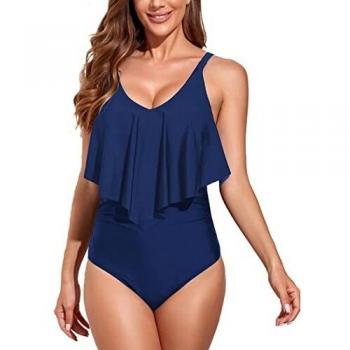 Einteller Badeanzug Donppa Frauen 2XL Bauchweg V-Ausschnitt