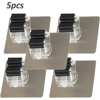 Adhesive Mop and Broom Organizer