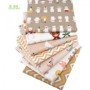7pcs Cartoon Series Twill Cotton Fabric Patchwork Cloth for Baby & Children