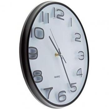 Glas-Wanduhr mit Kristallakzenten (33 x 5 x 33 cm)