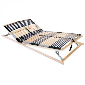Sommier slaté marron 140 x 190 cm en bois de hêtre