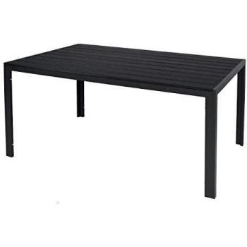 Mojawo XL Esstisch Polywood anthrazit/schwarz 180x90cm
