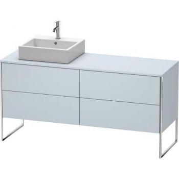 Duravit XSquare Waschtisch-Unterschrank XS4924L9292, 4 Auszüge, links, Steingrau seidenmatt