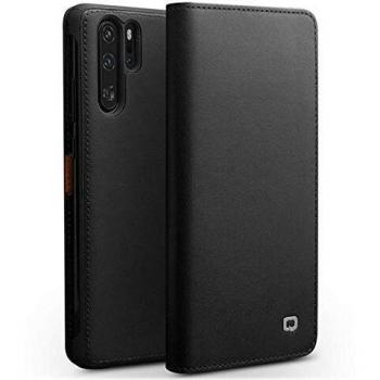 QIALINO Luxury Leather Wallet Case for Huawei P30 Pro – Black