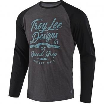 Camiseta Troy Lee Designs Widow Maker Gris Heather-Negro