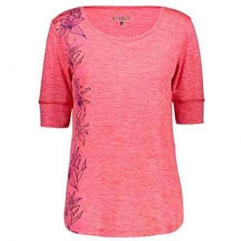 Glänzendes Melange-T-Shirt für Frauen – UV‑Schutz UPF 40, D44
