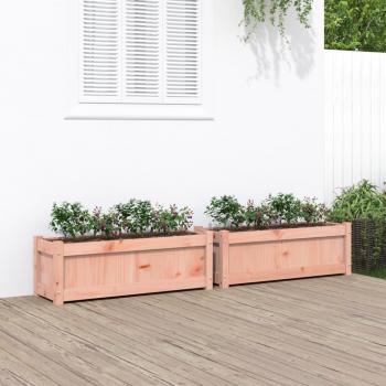 2-Piece Douglas Wood Garden Planter Set