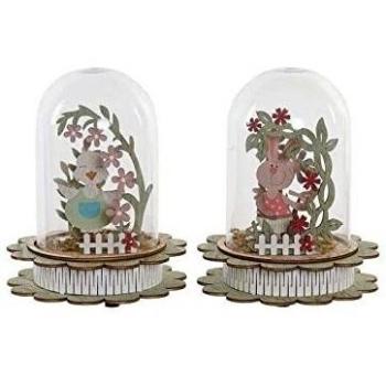 Shabby Chic Tier-Lampe DKD Home Decor LED (2 Stück) 14 x 14 x 18 cm