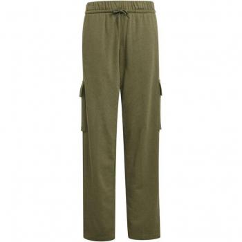 Adidas Calça Girl French Terry JG Lin Verde Escuro e Preto