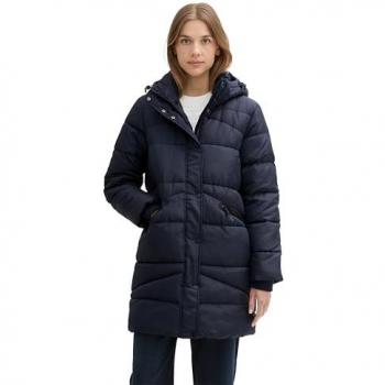 TOM TAILOR Denim Steppmantel mit Kapuze