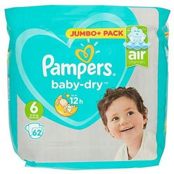 Pampers Jumbo Size 6 Dry Diapers – 124-Pack