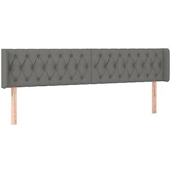 Cabecero LED Tela Gris Oscuro 183x16x78/88 cm