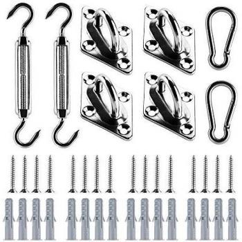 Kit de Fixation pour Voile d'ombrage Carrée ou Rectangulaire