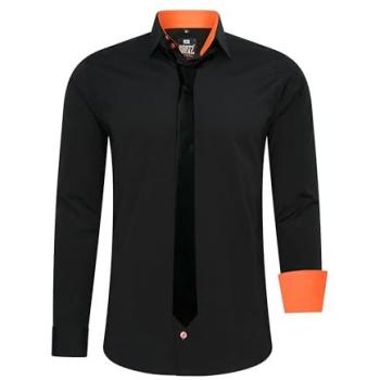 Langarmhemd RUSTY NEAL für Herren, Größe 4XL, orange