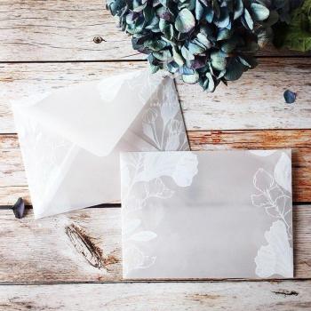 20pcs Beautiful Translucent Wedding Envelope Collection