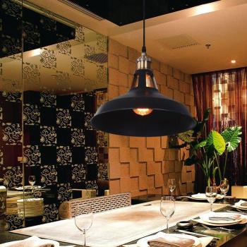 Axhup Feuerschimmer Pendellicht – Eisenlampe, Retro‑Stil, E27 Fassungs­schmuck, ideal für Küche, Wohnzimmer und Schlafzimmer – Schwarz