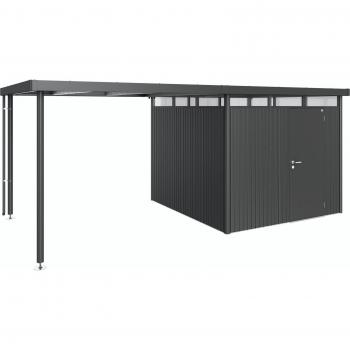 Biohort Gerätehaus-Anbaudach HighLine H5, dunkelgrau-metallic, 282 x 315 cm