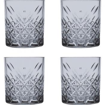 Juego de 4 vasos en pasta de vidrio gris