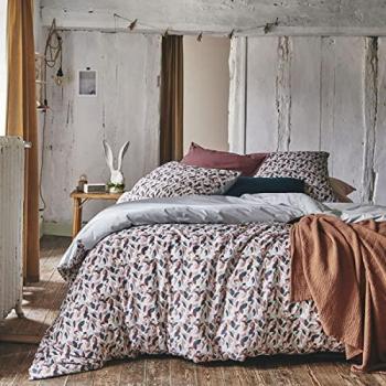 Housse Percale Coton Murmure Violet Essix 260×240