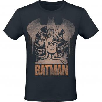 DC Comics Batman T-Shirt Manches Courtes – Noir, S à XXL