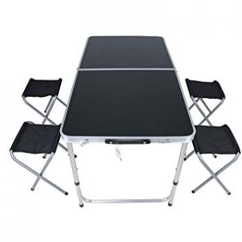 INDA-EXCLUSIV 5-teiliges Campingmöbel Set mit 4 Hockern-DMC330889-var