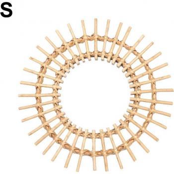 Rattan Framed Hanging Mirror