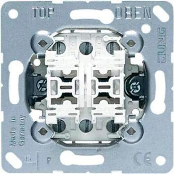 Interruttore Bilanciere Pulsante + Interruttore Argento Jung