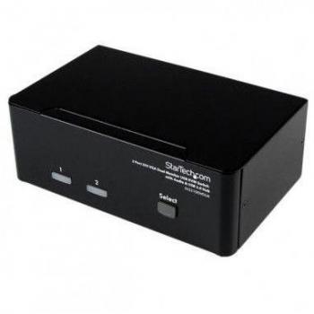 StarTech.com 2 Port DVI VGA KVM Umschalter mit USB 2.0 und Audio