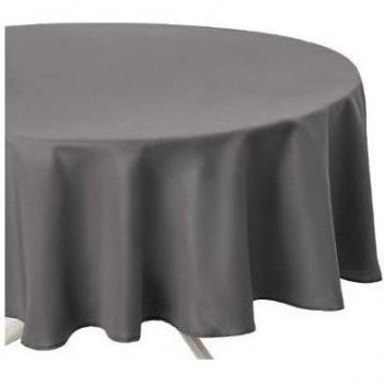 Nappe ronde diamètre 180 cm gris