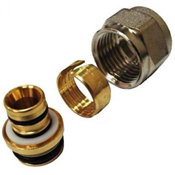 Adattatore 3/4 ø20 in ottone cromato per tubo multistrato