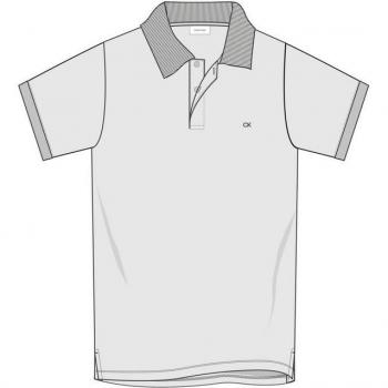 CALVIN KLEIN Kurzarm Poloshirt mit Logoprint