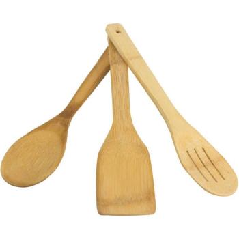 Bamboe Slabestek & Opscheplepel – 3‑delige set, 30 cm, merkloos