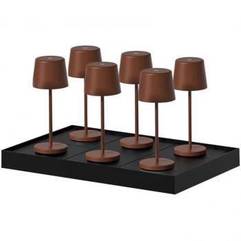 Kelly Mini : 6 lampes de table avec station de charge H22cm