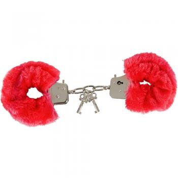 You2Toys Plüsch‑Metall‑Handschellen (Rot)