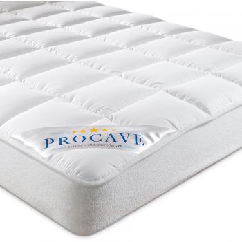 PROCAVE 200 × 200 cm Micro-Comfort Matratzenauflage – Weiß, bis 30 cm Höhe