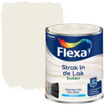 Flexa Strak in de lak buiten gebroken wit 750 ml zijdeglans