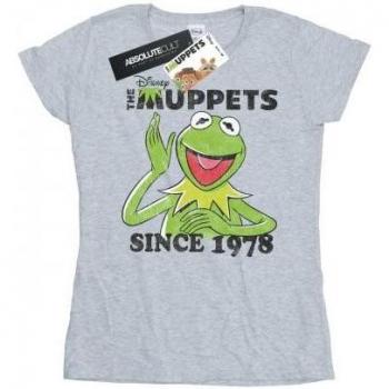 Disney Women's Kermit Since 1978 The Muppets Cotton T-Shirt L grey